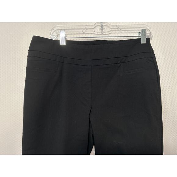 Zac & Rachel Women’s Black Pull-On Dress Pants Ankle Stretch Slim Fit Size 8 - Picture 2 of 8